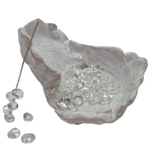 Pärlor, rundslipade chips, transparent